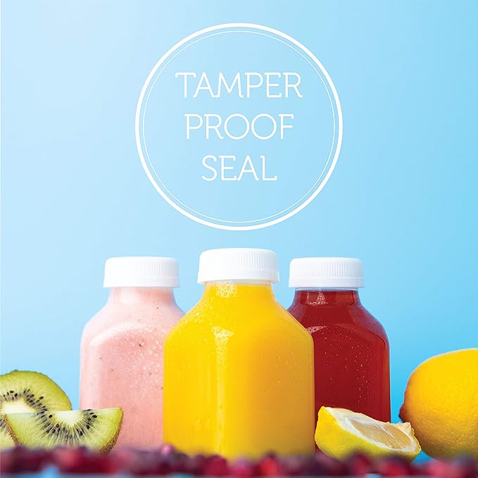 Disposable Plastic Juice Bottles 8 Oz with Lids | 160 Pack | for Water, Orange Apple Lemon Juicing, Smoothies, Milk, Reusable, BPA Free, Tamper-Proof Caps, Catering, Takeout