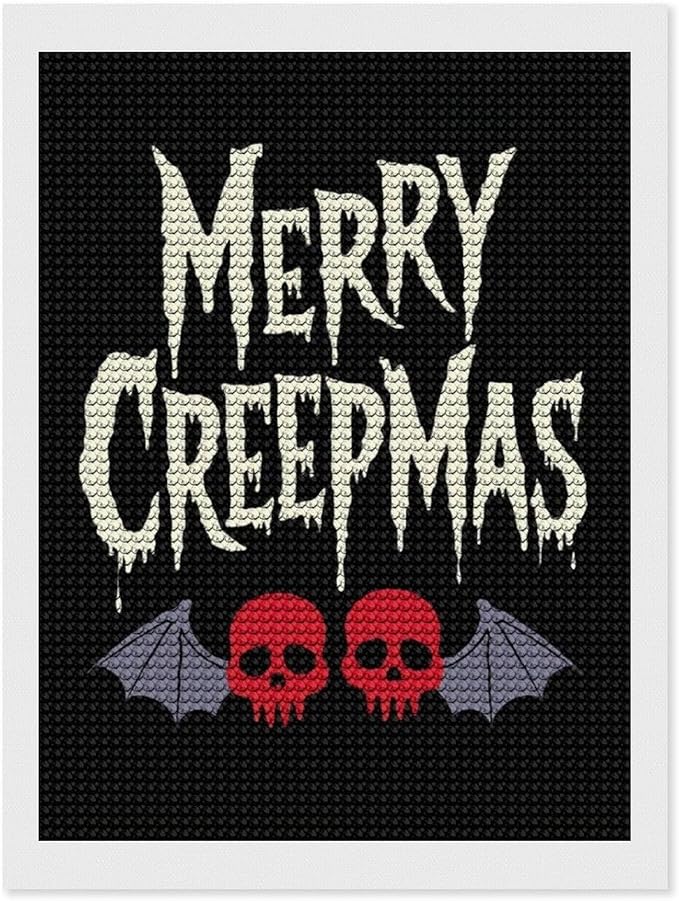 AIVKIEJK Diamond Painting Kits for Adults - Halloween & Christmas Gothic Ghost Christmas Painting DIY 5D Full Drill Diamond Dots Paintings with Diamonds Gem Art and Crafts Home Decor 12"x16"