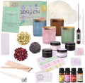DARJEN Candle Making Kits for Adults - Candle Making Supplies with 4 Candle Jars(Blue, Pink, Amber, Green), Candle Tins, Soy Wax, Scents, Dried Flower & More, DIY Starter Candle Making Kit Home Decor