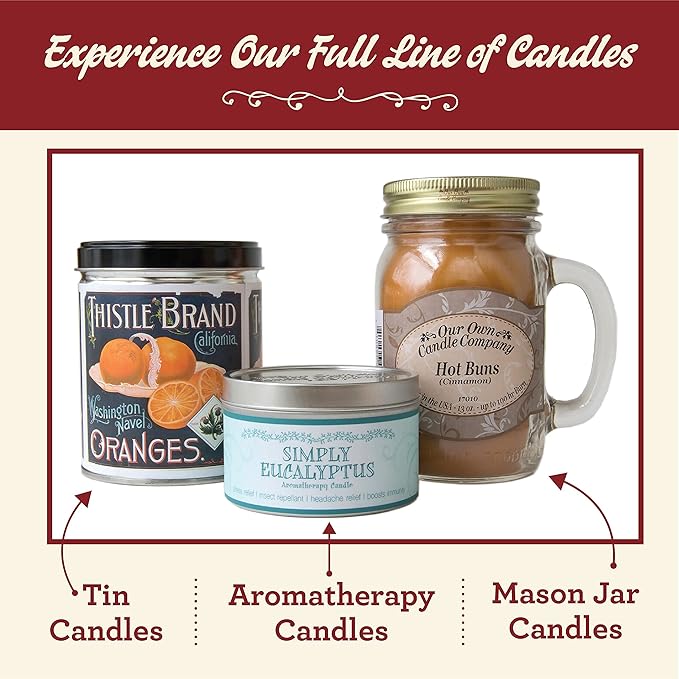 Our Own Candle Company, River Rock Scented Mason Jar Candle, 100 Hour Burn Time, 13 Ounces
