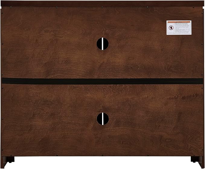 Amposei Mid Century Modern Rattan Sideboard 39.4’’ Small Coffee Bar Console Buffet Cabinet Table for Living Dining Room Entryway Hallway, Walnut