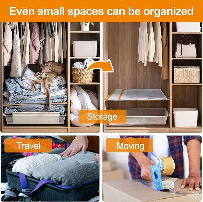 AGPTEK 10 Vacuum Storage Bags(5 Large and 5 Jumbo), Ideal Space-Saving Solution for Clothes, Blankets, Comforters and More, Perfect for Home Storage and Travel