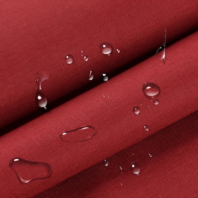Waterproof Canvas Fabric - 58" Wide 600D Upholstery Polyester Material - Durable Indoor Outdoor Water Resistant Fabric for Furniture Cover Cushion Home Awning Tent (Red, 1 Yard)