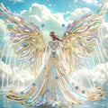 NEWENMO Angel Diamonds Painting Kits for Adults Beginner DIY 5D Colorful Wings Diamond Art Paint with Special Shape Diamonds, Full Drill Gem Art Diamonds Painting Kit for Home Wall Decor 12x12Inch