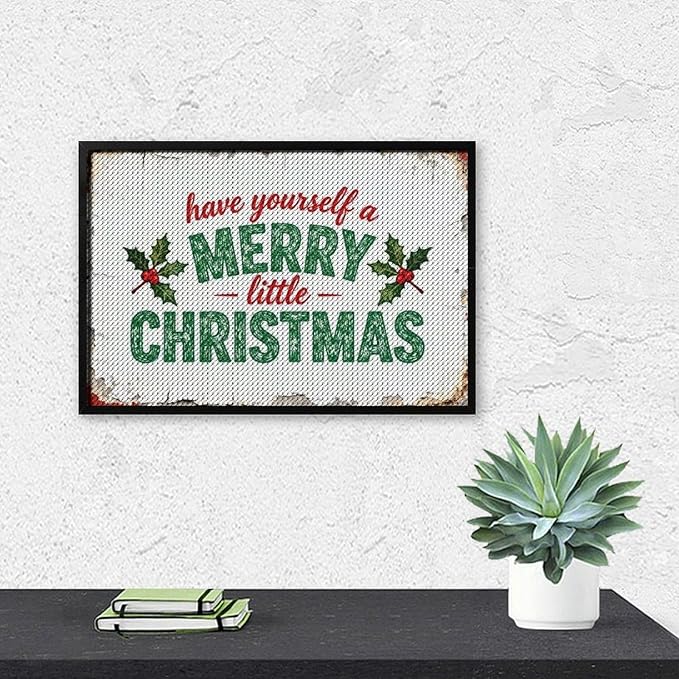 AIVKIEJK Diamond Painting Kits for Adults - Merry Christmas Santa Painting DIY 5D Full Drill Diamond Dots Paintings with Diamonds Gem Art and Crafts Home Decor 8"x12"