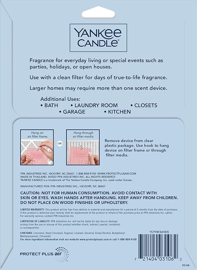 Yankee Candle Pink Sands Whole Home Air Freshener (Pack of 8)