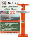 Ellis Manufacturing Light-Duty Steel Construction Jack - Adjustable Screw Jack Post for Floor Leveling, Beams, and Concrete - 18,000 lb Load Capacity - 19"-27" Adjustment, House Jacks for Leveling