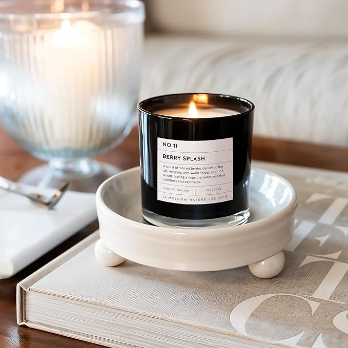 Berry Splash Luxury Scented Candles, 9oz Soy Wax Candles for Home Scented, BlackBerry, Boysenberry & Woods Scent, Long Burning Time, Gifts for Women, Friends, Men, Mom, Sister
