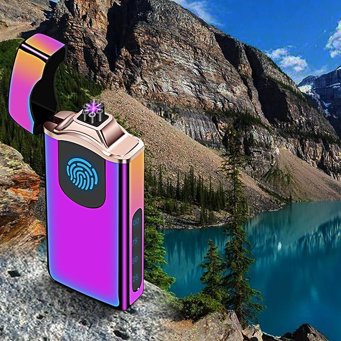 Triple Arc Plasma Lighter 500 mAh Battery USB Rechargeable Windproof Cool Lighter (Colorful)