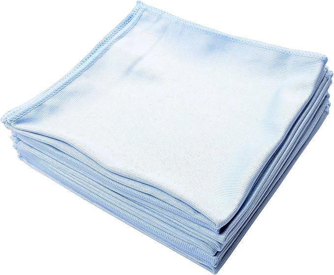 8Pcs Microfiber Towel Cleaning Cloth Mop for Glass Windows Mirrors Home Kitchen Car (16“”x16“)