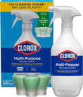 Clorox Multi-Purpose Spray Starter Kit 3x1.125fo, Household Essentials, Concentrated Refill + 20fo Spray Bottle