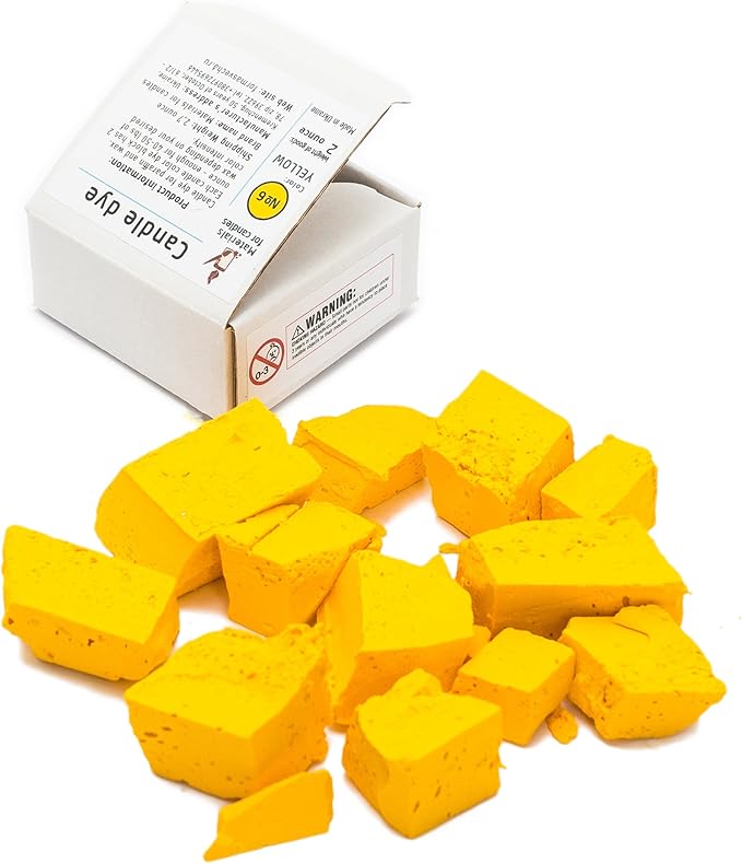 Yellow Candle Dye 2oz for Soy Candle Making – Candle Shop Premium Color Dye Blocks for Soy Wax, Beeswax, Paraffin - Candle Wax Dyes