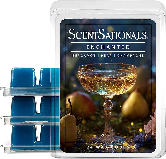 Scentsationals Wax Melts, Wax Cubes Strong Scent - Enchanted - Long Lasting Scented Melts for Warmer, 10oz (24-Cubes)