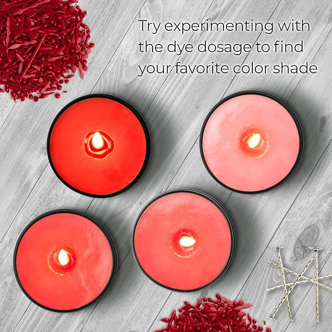 Red Candle Dye 2oz for Soy Candle Making – Highly Concentrated Candle Wax Dyes – Candle Shop Premium Color Dye Chips for Soy Wax, Beeswax, Paraffin