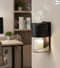 Mini Candle Warmer Lamp Blcak,Plug in Wax Melt Warmer for Bathroom Bedroom,Candle Lamp Warmer for Jar Candles,with Two 20 Watt Bulbs,Gifts for Women/Mom. (Black)