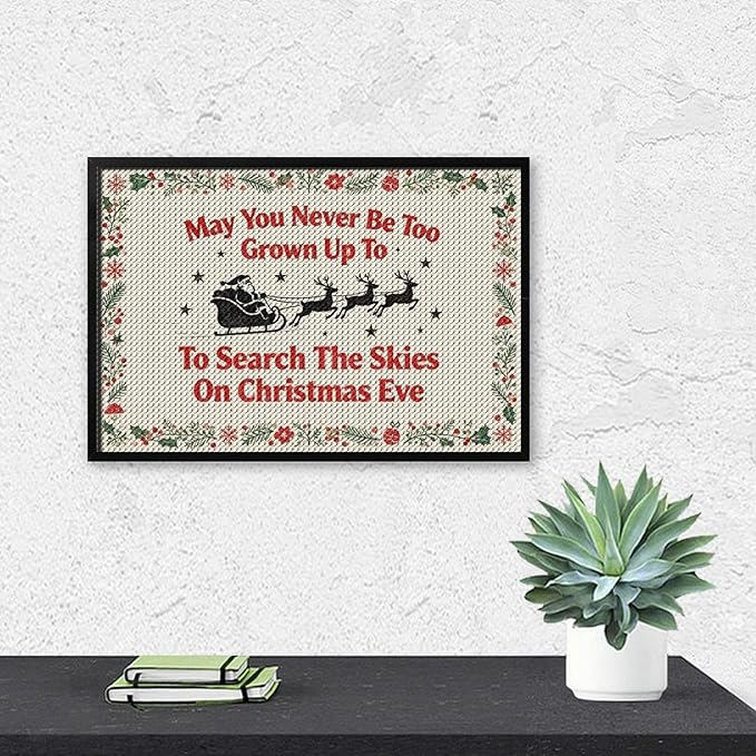 AIVKIEJK Diamond Painting Kits for Adults - Christmas May You Never Grow Too Big Painting DIY 5D Full Drill Diamond Dots Paintings with Diamonds Gem Art and Crafts Home Decor 8"x12"