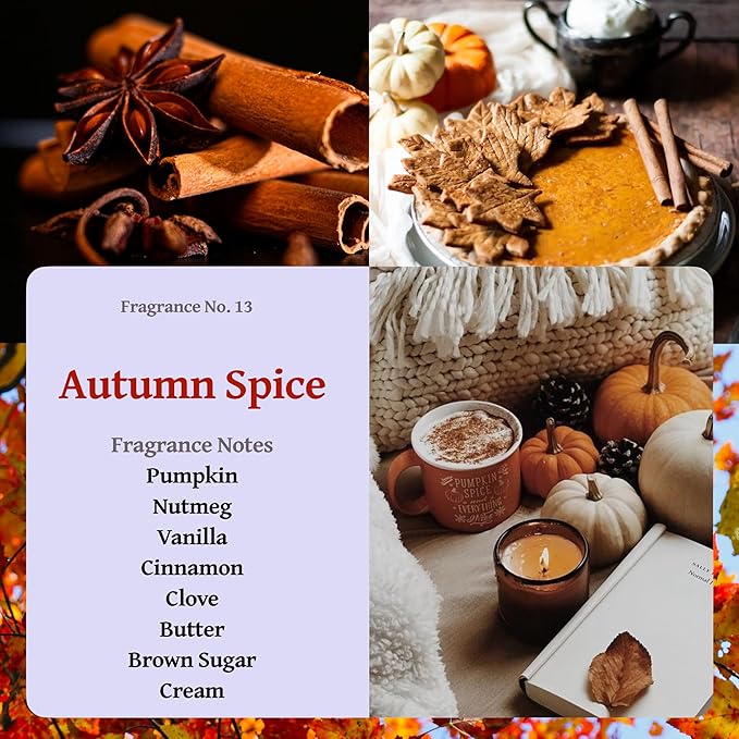 RUTH & ROSE | Autumn Spice | 100% Beeswax Candles for Home, 8oz, +65 Hours Burn Time, Aromatherapy Non Toxic Candles, Gift for Women & Men, Made in USA, Perfect for Travel or Gifting