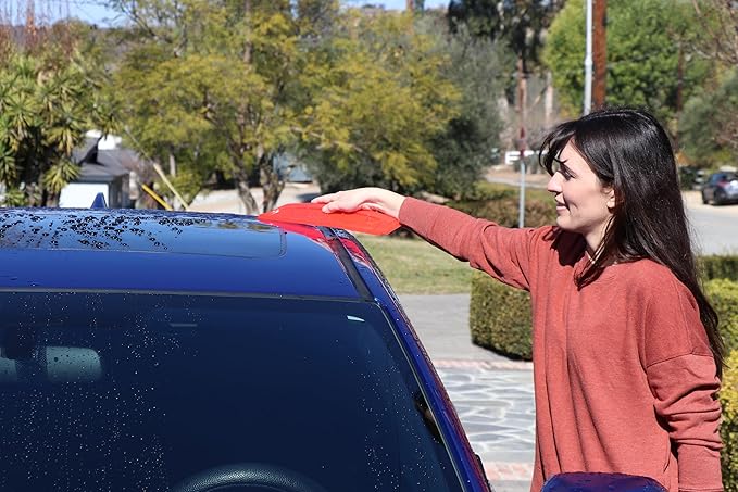 California Car Duster Jelly Blade Flexible Silicone Auto Drying Tool in Red 20083