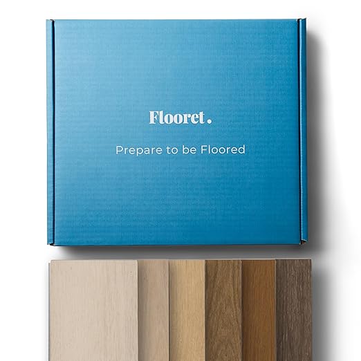 Flooret Luxury Vinyl Plank Flooring Base Bestsellers Sample Kit | 6 Pieces of 12" Cut Samples from Real Planks | DIY Click Installation, 20 Mil Wear Layer, Waterproof and Scratch Resistant LVP