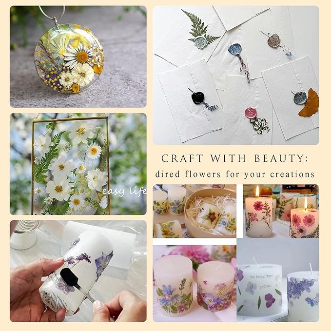 110 PCS Pressed Flowers for Resin molds Real Dried Flower Leaves for Resin Jewelry Making Dry Flowers for Scrapbooking Crafts DIY Soap Candles Making Nails Décor (Colorful-e)