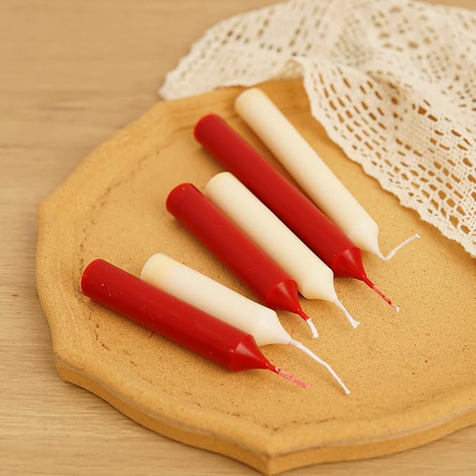 MILIVIXAY 2PCS Taper Candle Molds - Pillar Candle Molds - Perfect for Making Emergency Candles, Chime Candles, Table Candles-Including 30 Ft Wicks,1pc Wire and 2pc Wick Clips.