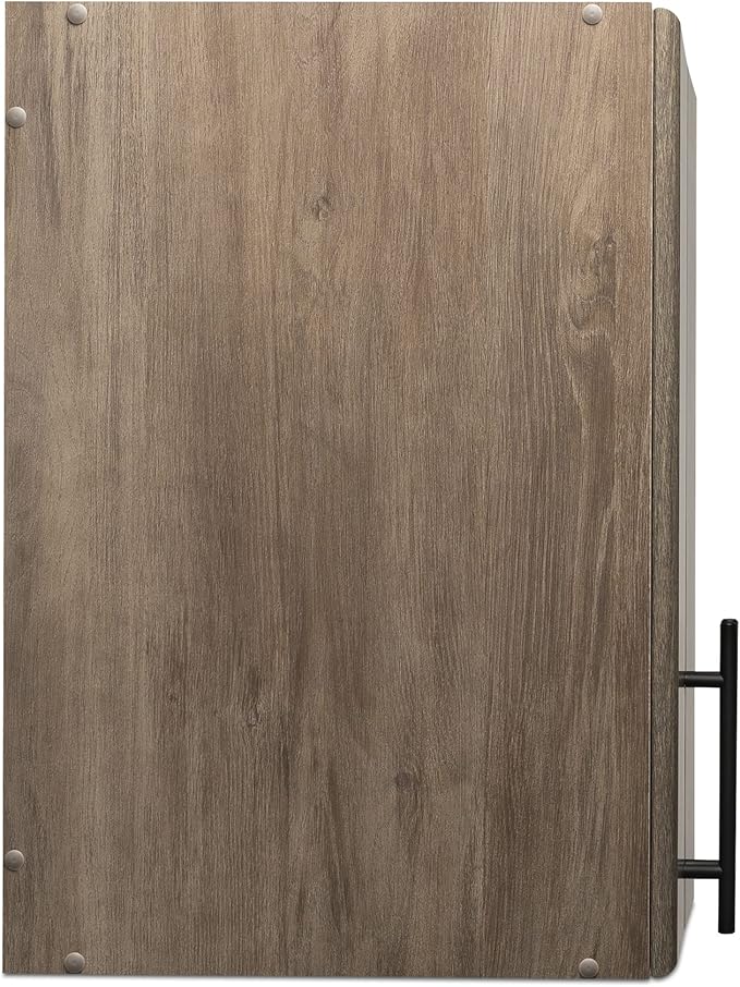Prepac Elite Functional Wall Mount Shop Cabinet with Adjustable Shelf, Simplistic Stackable 2-Door Garage Cabinet 16" D x 32" W x 24" H, Drifted Gray, DEW-3224