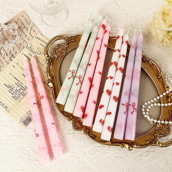 2-Pack Classic Tall Taper Candle Mold,Clear Plastic Pillar Candlestick Mold for Church Christmas Candlelight Dinner Valentine's Day (10.24inch)