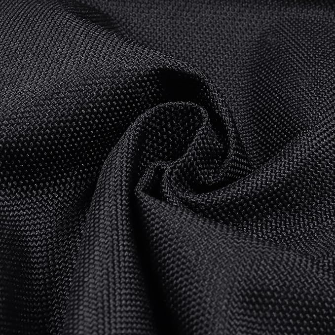 Soft Waterproof Canvas Fabric PU Backing, 600 Denier Ripstop UV Protection 30 x 60 Inch Canvas Cordura Fabric for Outdoor/Indoor, DIY Crafts, Bags, Awning, Marine, Furniture Cover(Black)