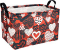 Valentine's Day Basket Gift for Empty Cute Heart Large Storage Bin for Kid and Baby Room Décor (Black and White Creative Love)