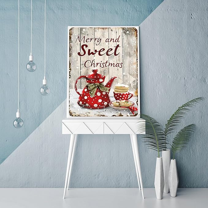 CZYWJMEI Christmas 5D Diamond Painting Kits for Adults Beginners,DIY Winter Teapot Teacup Diamond Art Kits,Full Round Drill Diamond Dot Gem Art Kits,Home Wall Decor 12x16nch