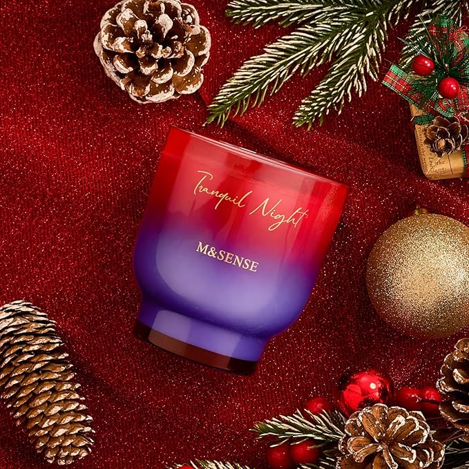 M&SENSE 16.6oz Natural Soy Large Jar Candle with Wooden Wick | Midsummer Night Scent | 95-Hour Burn & Long-Lasting Burn | Housewarming Gift for Men and Women
