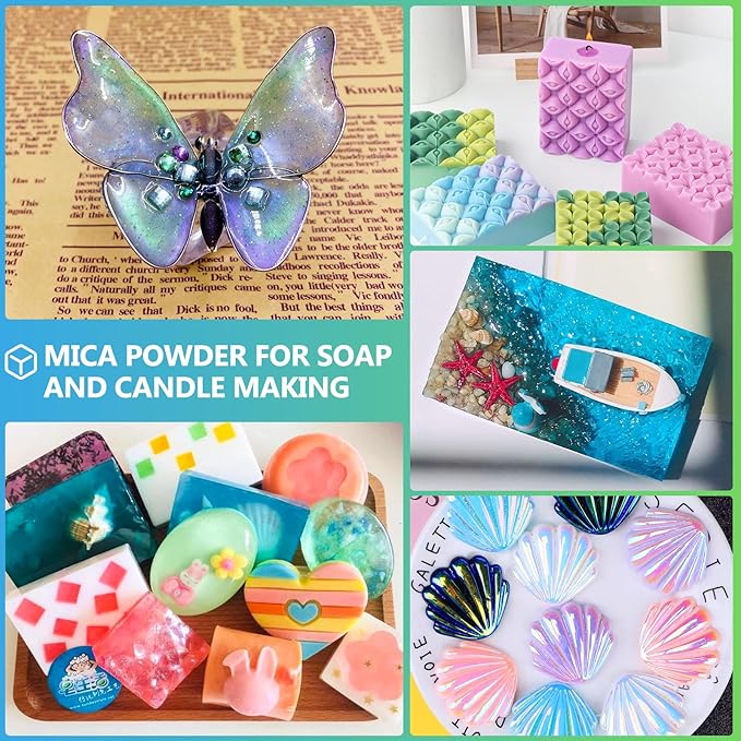 Mica Powder,7.05OZ（200g）,Moss Green Mica Powder Pigment for Epoxy Resin，Lip Gloss，Car Paint，Dye，Soap Making，Nail Polish,Epoxy Resin,Candle Making,Bath Bombs