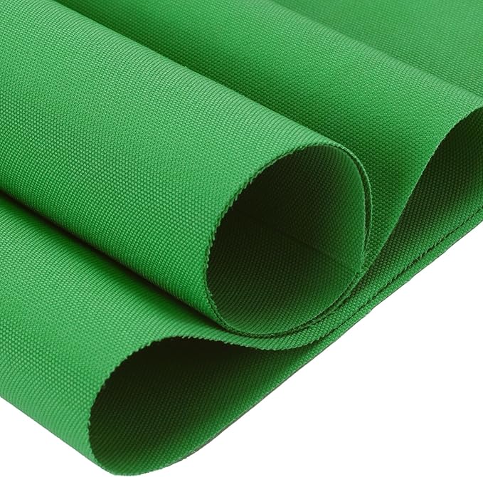 Thickened Waterproof Canvas Fabric by The Yard, 1200D 58" W Outdoor Upholstery Material Heavy Duty Fabric Water Resistant Sewing Material for Chair Patio Cushion Purse Bag, 8 Yard Green