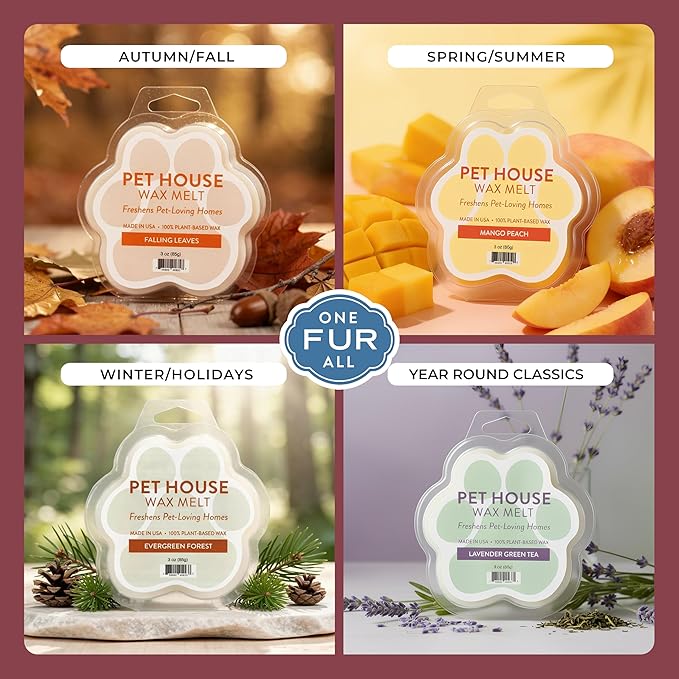 Pet House Elderberry Jam Wax Melts - Long-Lasting Scented Fall Wax Melts for Warmer, Plant Based, Pet Friendly Pack of 2