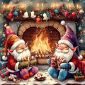 APTDYIGL 5D Christmas Diamond Painting Kits for Adults Beginner,DIY Christmas Gnomes Diamond Art Kits for Adults,Round Full Drill Diamond Dots with Gem Art Kits,Home Wall Decor 13.7X13.7inch