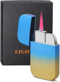 Pink Flame Torch Lighter, Cute Lighter, Refillable Butane Lighter,Windproof Torch Lighter for Outdoor Camping BBQ Candle,Nice Gift for Girls,Women on Birthday,Anniversary(Ocean,Without Butane)