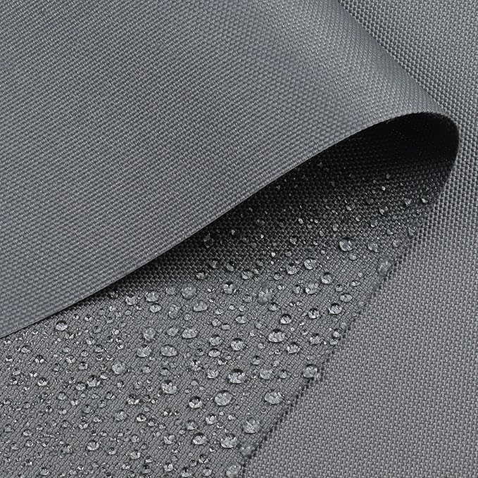Soft Waterproof Canvas Fabric PU Backing, 600 Denier Ripstop UV Protection 48 x 60 Inch Canvas Cordura Fabric for Outdoor/Indoor, DIY Crafts, Bags, Awning, Marine, Furniture Cover(Gray)