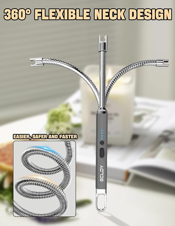 2 Pack Electric Candle Lighter, Best Stocking Stuffers 2025 for Women Men Adults, Birthday Gift for Women Wife Mom Sister Nana Men, Rechargeable Lighter for Candle Grill Home Kitchen BBQ Camping