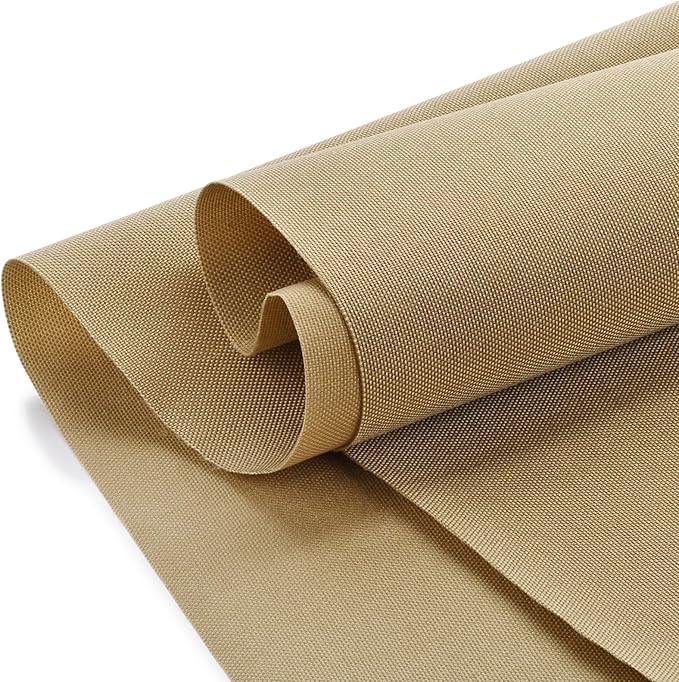 Waterproof Canvas Fabric - 58" Wide 600D Upholstery Polyester Material - Durable Indoor Outdoor Water Resistant Fabric for Furniture Cover Cushion Home Awning Tent (Dark Beige, 1 Yard)