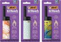 BIC EZ Reach Candle Lighter, The Ultimate Lighters for Candles with Wand, Assorted Home Decor Designs, 3 Count Pack of Long Lighters