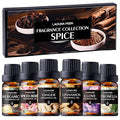 Lagunamoon Fall Essential Oils Set - Spice Fragrance Oils Autumn Gift Set for Diffusers, Home Care, Candle Making Scents, Aromatherapy - Cinnamon, Clove, Citronella, Ginger and Spiced Berries (10mL)
