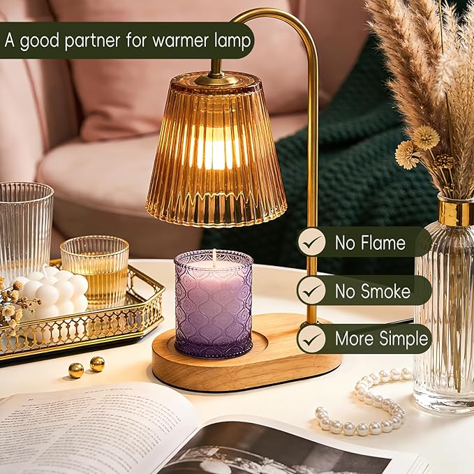 Lilac Scented Candles for Home, Spring Gifts Natural Soy Wax Aromatherapy Candle for Women, Lilac Flowers Spring Candles Purple Candle Jar for Bedroom Bath Warming Gifts