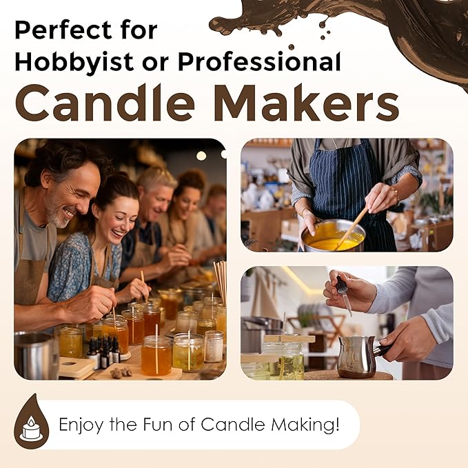 Brown Liquid Candle Dye (1 oz) - Made in the USA - Safe and Easy to Use - Pure and Simple Ingredients - Candle Making Supplies for Soy, Paraffin, Palm or Gel Wax - 10 Vibrant Colors to Choose from