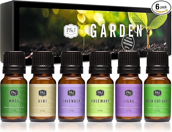 P&J Trading Fragrance Oil Garden Set | Candle Scents for Candle Making, Freshie Scents, Soap Making Supplies, Diffuser Oil
