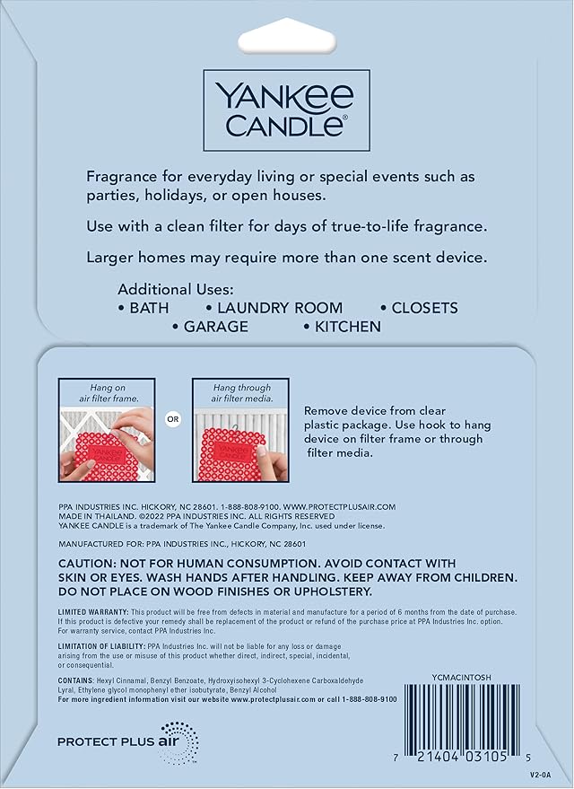 Yankee Candle Macintosh Whole Home Air Freshener (Pack of 8)