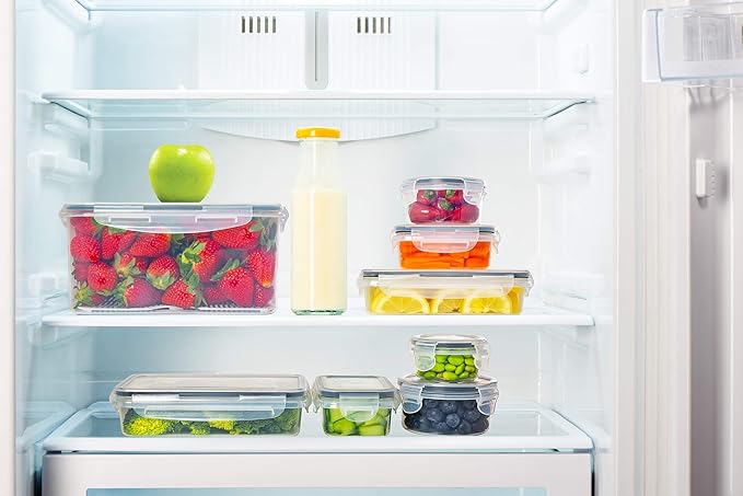 fullstar 17-piece Food storage Containers Set with Lids, Plastic Leak-Proof BPA-Free Containers for Kitchen Organization, Meal Prep, Lunch Containers