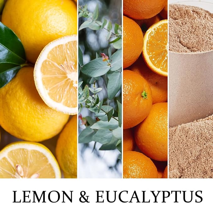 Lemon Eucalyptus Scented Candles for Home, Soy Wax Aromatherapy Candle for Bedroom Bath Birthday New Job House Warming Gifts for Women