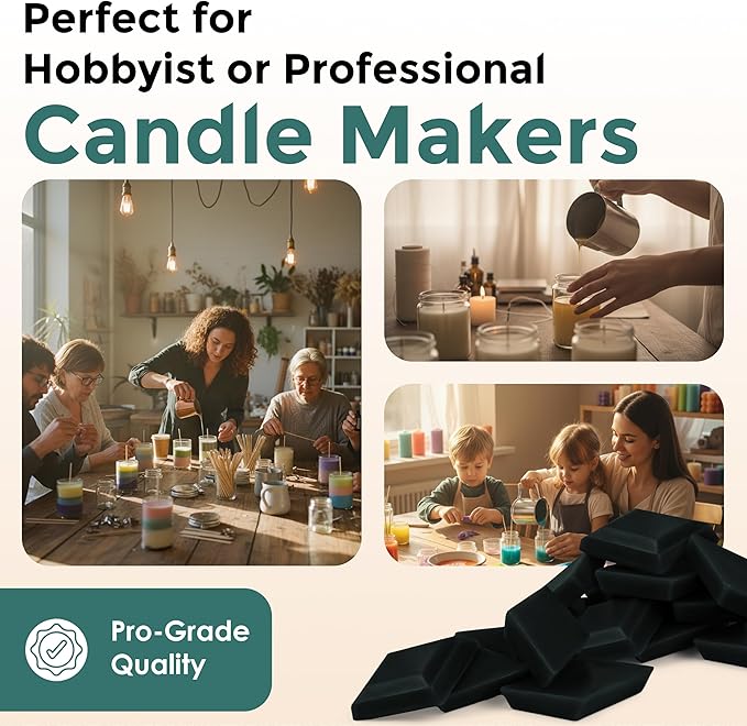Hunter Green Candle Dye - Made in The USA - Premium Colorants - Highly Concentrated - Popular Colors for Paraffin or Soy Wax - Great for Professionals or Hobbyist - 25 Dye Chips