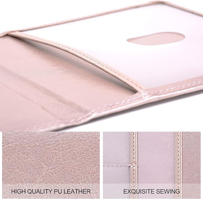 HerriaT Car Registration and Insurance Card Holder - Leather Vehicle Glove Box Automobile Documents Paperwork Wallet Case Organizer for ID, Driver's License, Key Contact Information Cards - Men&Women