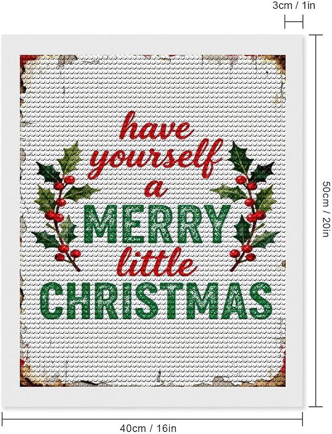 AIVKIEJK Diamond Painting Kits for Adults - Merry Christmas Santa Painting DIY 5D Full Drill Diamond Dots Paintings with Diamonds Gem Art and Crafts Home Decor 16"x20"